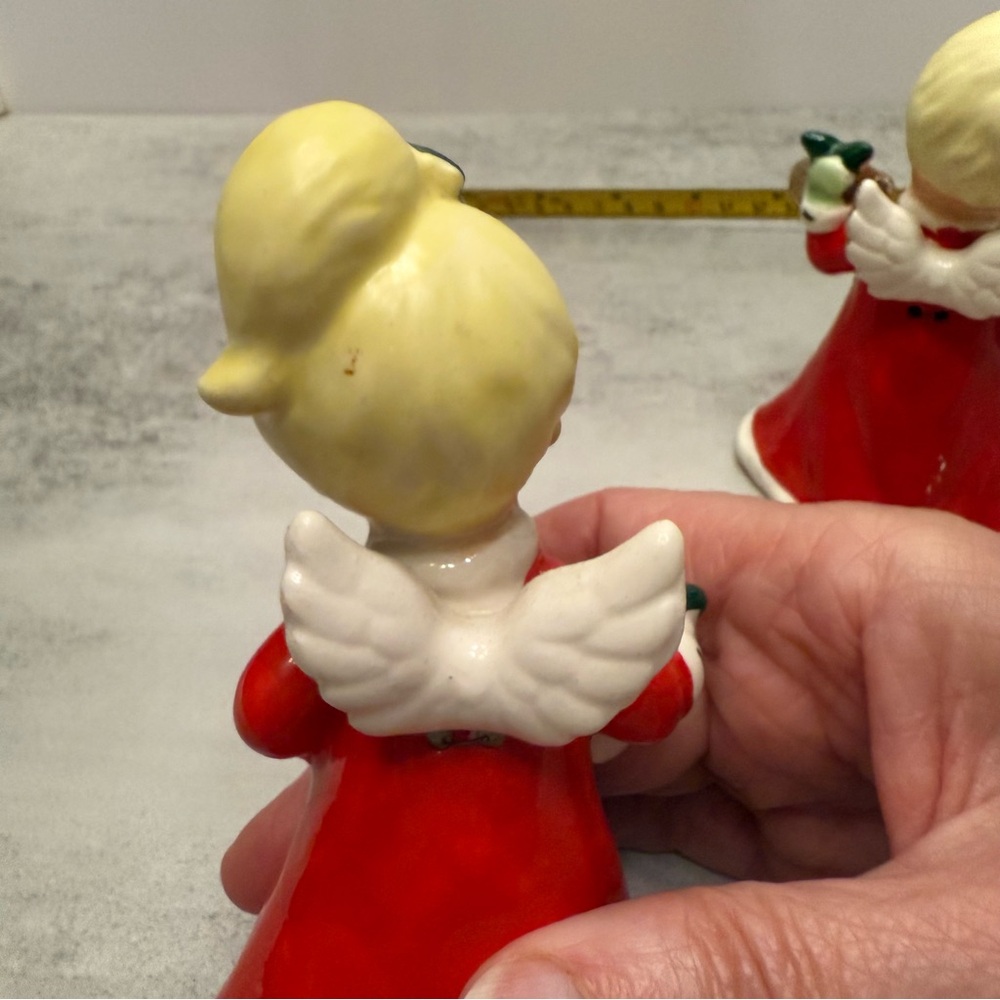 Vintage Norcrest Christmas Angels Bell Figurine w/label stamped x-180 ceramic - Picture 11 of 11